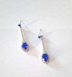 Elegant Royal Blue Drop Earrings