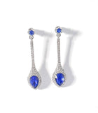 Elegant Royal Blue Drop Earrings