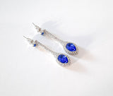 Elegant Royal Blue Drop Earrings