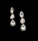 Luxurious Triple Drop Pear Shape Earrings