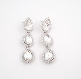 Luxurious Triple Drop Pear Shape Earrings