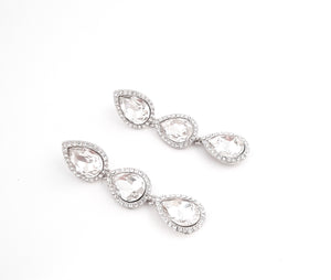 Luxurious Triple Drop Pear Shape Earrings