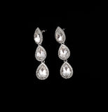 Luxurious Triple Drop Pear Shape Earrings