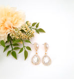 Two Tier Pear Drop Earrings | Gold-Finish