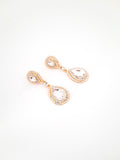 Two Tier Pear Drop Earrings | Gold-Finish