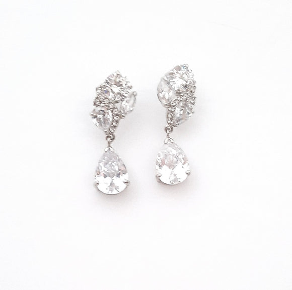 Crystal Pear Drop Earrings