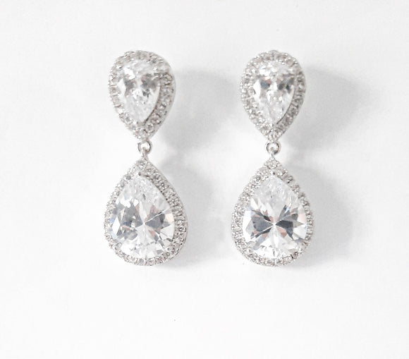 Double Pear Drop Earrings