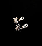 Floral CZ Crystal Earrings | Clip-On