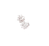 Floral CZ Crystal Earrings | Clip-On