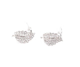 Glistening Leafy Stud Clip-On Earrings