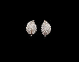 Glistening Leafy Stud Clip-On Earrings