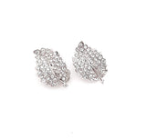 Glistening Leafy Stud Clip-On Earrings