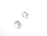 Stud Clip-On Earrings with Large Center Square Crystal