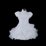 Gathered Bodice and Tier Ruffled Dress