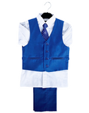 Boys Five Piece Formal Ocean Blue Suit
