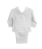 Boys Christening Outfit With Dove Embroidery