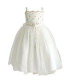 Girls Dress with Lace Bodice and Tulle Skirt