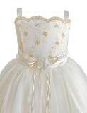 Girls Dress with Lace Bodice and Tulle Skirt