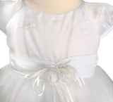 Infant/Toddler Dress With Satin Bodice and Tulle Skirt