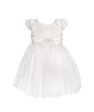 Infant/Toddler Dress With Satin Bodice and Tulle Skirt