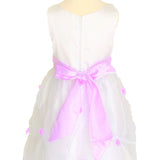 Dress with Satin Bodice and Tulle Skirt With Rosettes