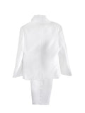 Boys Five Piece White Tuxedo Suit