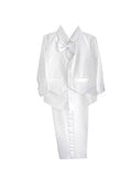 Boys Five Piece White Tuxedo Suit