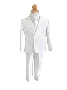 Infant/Toddler 5 Piece Formal White Suit