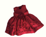 Infant/Toddler Dress With Satin Bodice and Satin Hemline