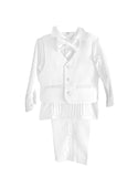 Boys Five Piece White Suit