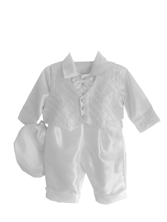 Boys Baptism/Christening Outfit With Diamond Detailed Vest.