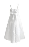 Matte Satin Embroidered Communion Dress