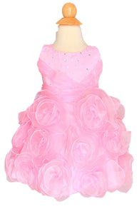 Dress With Jeweled Bodice and 3D Flower Skirt