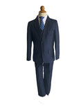 Boys 5 Piece Navy Suit