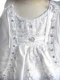 Baptism Dress With Sequins and Embroidery