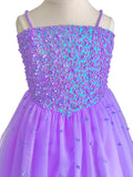 Short Dress With Sequins and Beaded Bodice