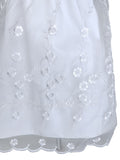 Baptism Dress With Cape and Lace Applique