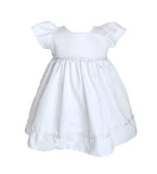 Baptism Dress With Cape and Lace Applique