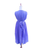 Chiffon Dress With Gathered Bodice