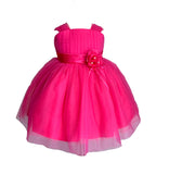 Dress with Gathered Tulle Bodice and Multi-Layer Tulle Skirt