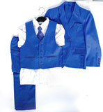 Boys Five Piece Formal Ocean Blue Suit