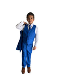 Boys Five Piece Formal Ocean Blue Suit