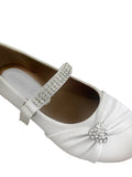 Girls Flat Shoe With Rhinestone Heart