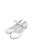 Girls White Patent Shoe With Bow