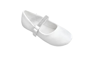 Girls Flat Shoe With Rhinestone Strap