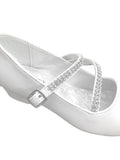 Girls Shoe With Double Rhinestone Strap