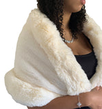 Women's Luxury Faux Fur Bridal Stole/Shawl/Wrap