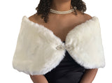 Women's Luxury Faux Fur Shawl/ Wrap