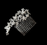 Pearl + Crystal Floral Hair Comb