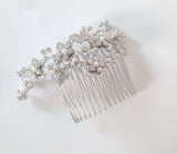 Pearl + Crystal Floral Hair Comb